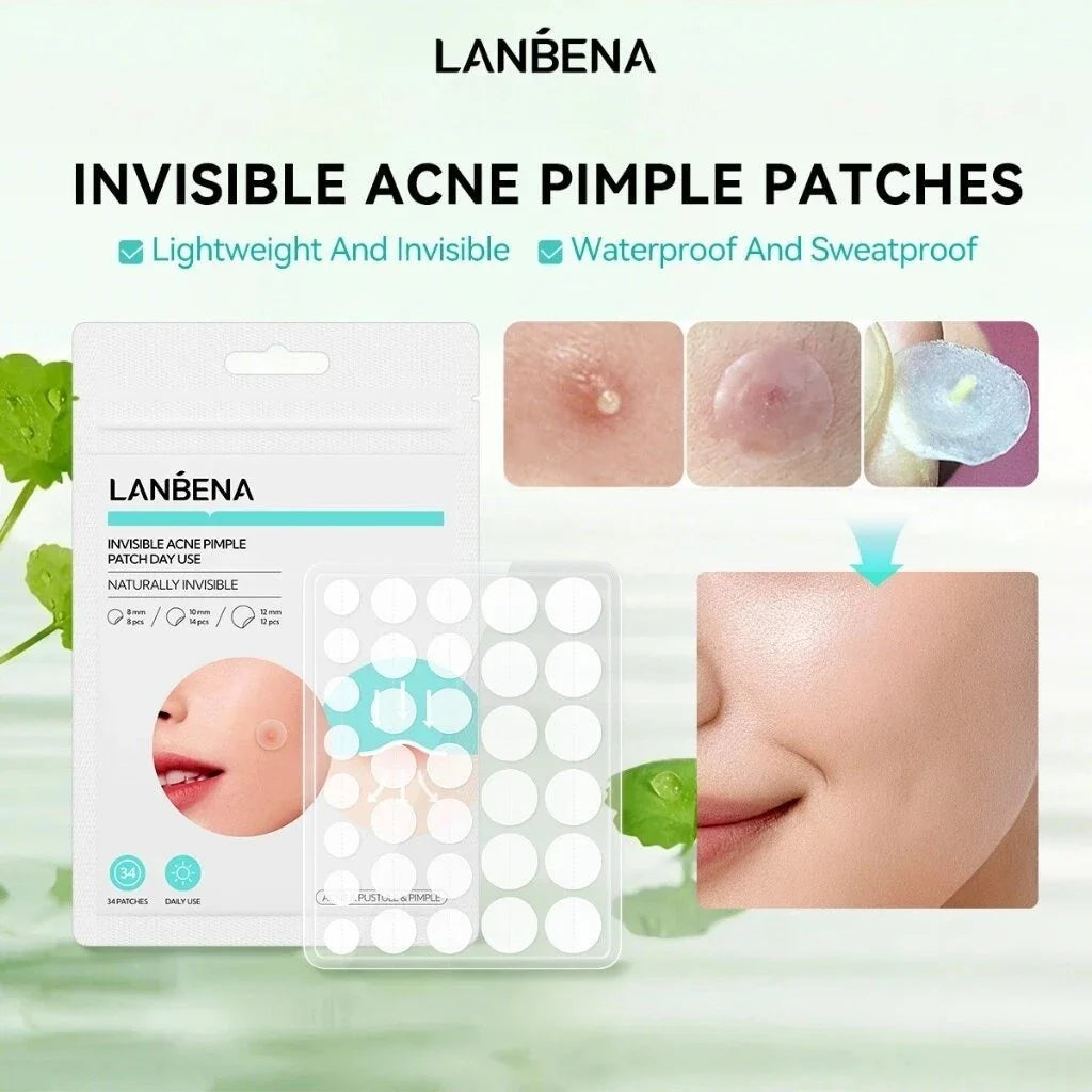 LANBENA Acne Pimple Patch Daily Use and Night Use Invisible Acne Stickers Blemish Treatment Acne Concealer Makeup