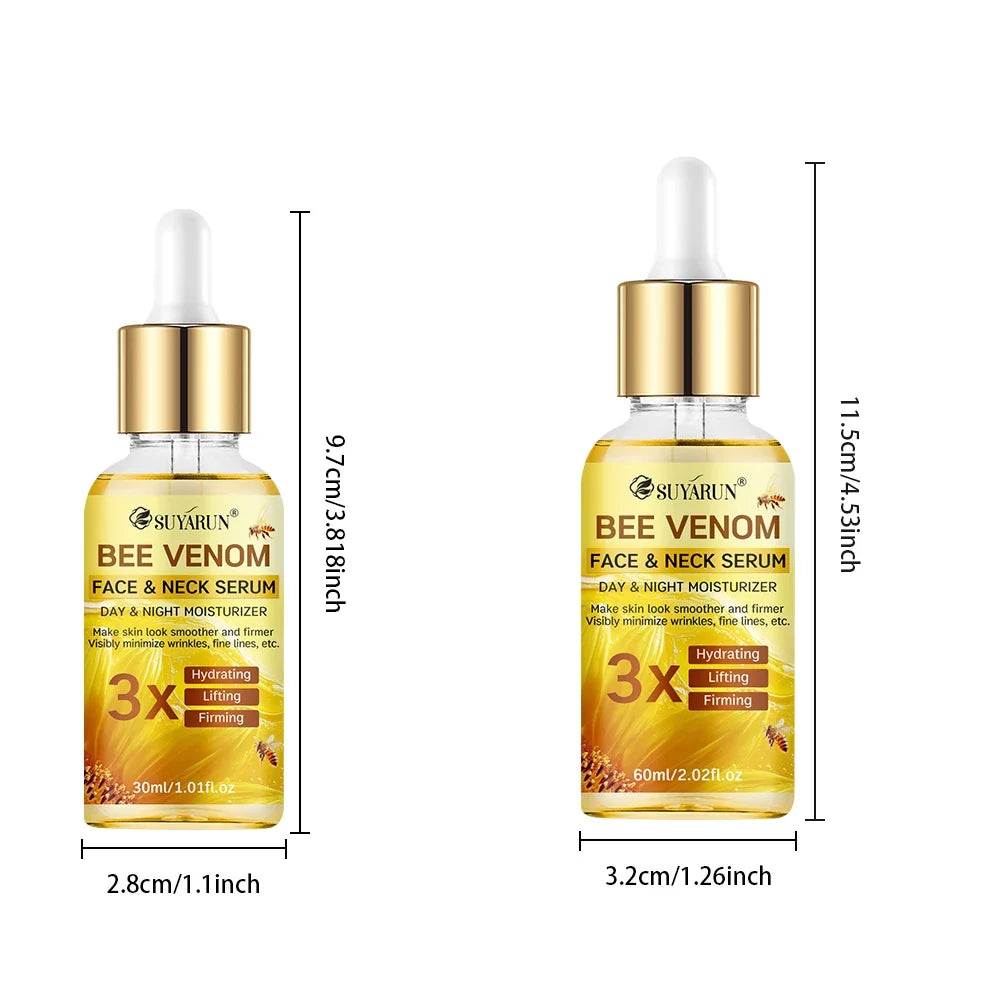 SUYARUN Bee Venom Collagen Anti-Aging Face Serum | Firming Lifting Moisturizer | Wrinkle Reduction | 24H Hydration.