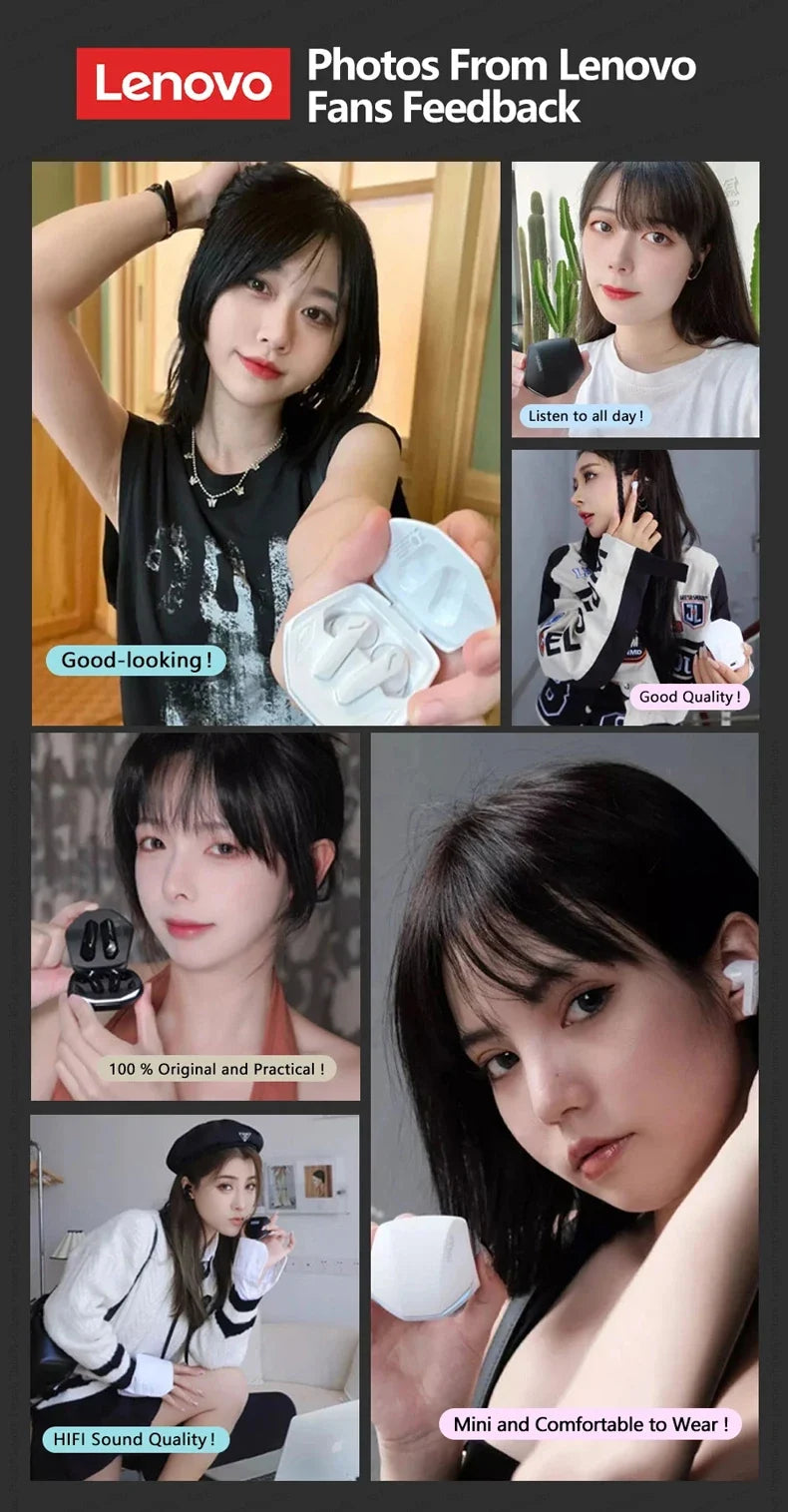 Choice Lenovo GM2 Pro Wireless Bluetooth Headset Gamer Earbuds Wireless Headphones Music Dual Mode Earbuds Music Sport Bluetooth