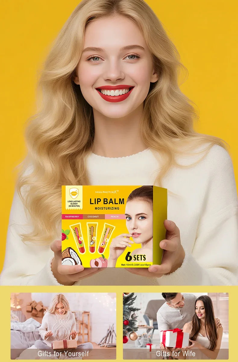3-Piece Cardboard Lipstick Set -10ml * 3PCS Portable Belt Deep Moisturizing and Gloss Autumn and Winter Care Lipstick