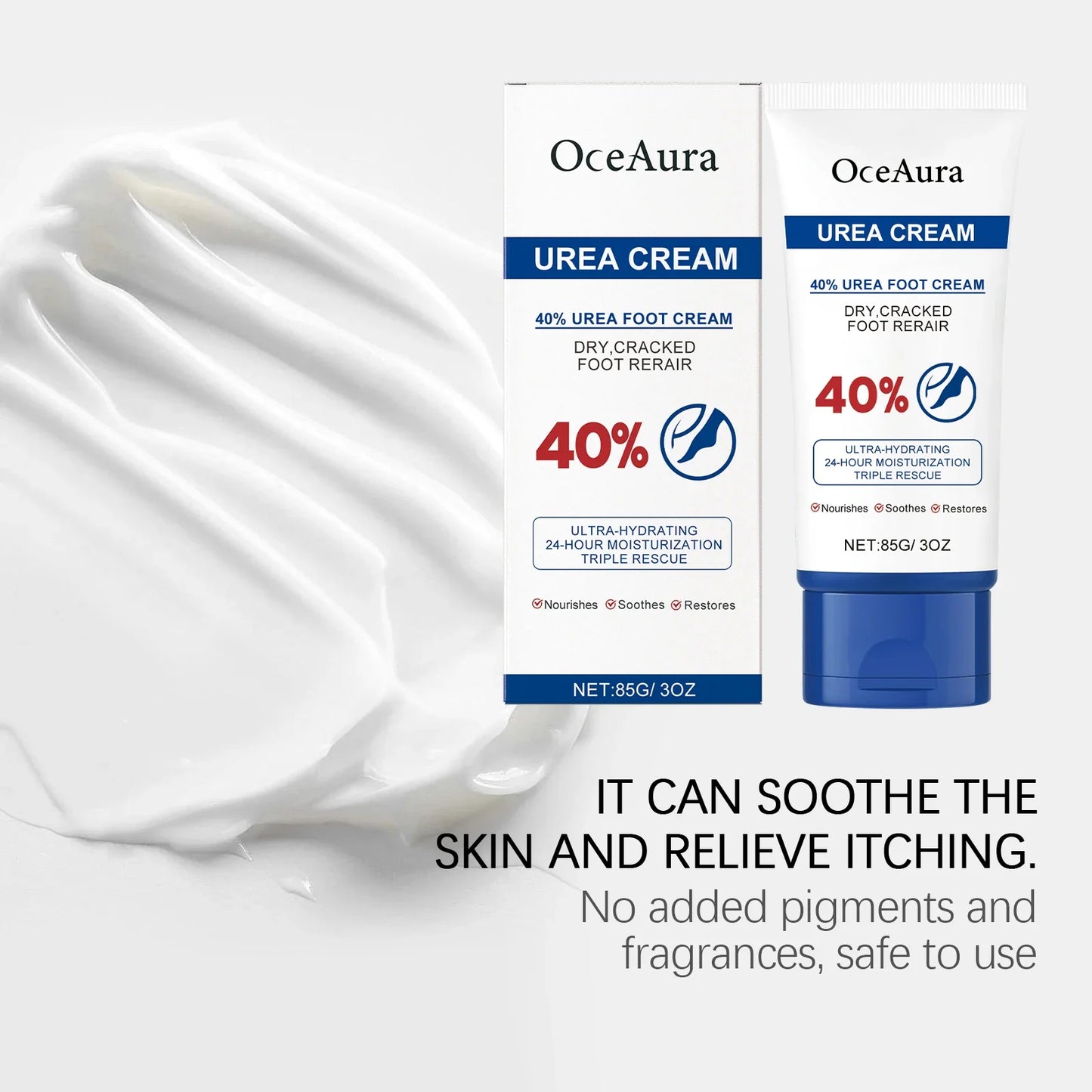 40% Urea Foot Cream Softening Dry Cracked Heels Deep Moisturizing Improve Roughness Remove Callus Exfoliation Foot Care Cream