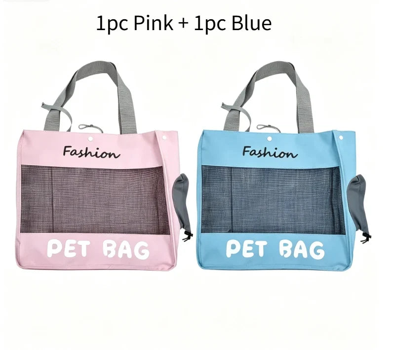 Fashion Portable Pet Tote Bag Breathable Mesh Cat Dog Shoulder Bag Outdoor Travel Handbag Small Puppy Kitten Transport Bag