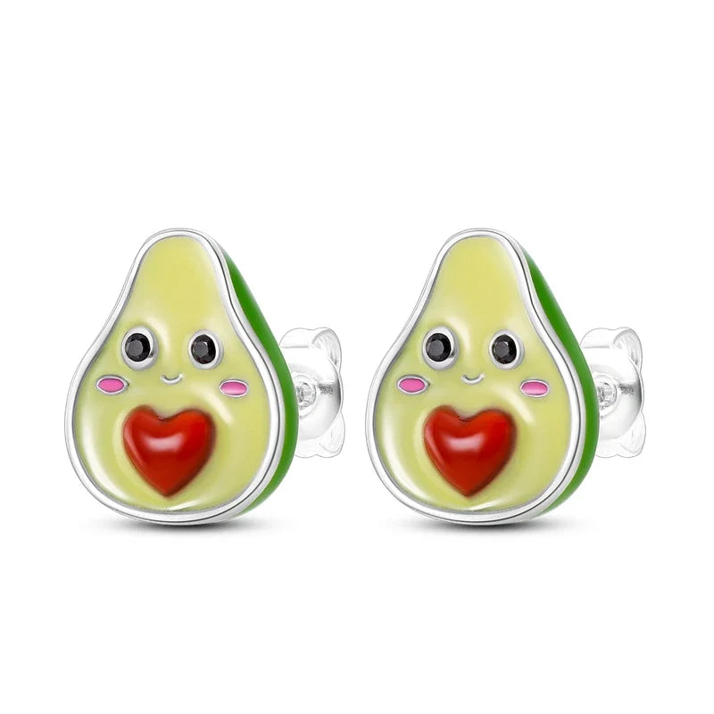 Original 925 Sterling Silver Colorful Cute Animal Pet Stud Earrings For Women Collocation For Girlfriend Birthday Gift