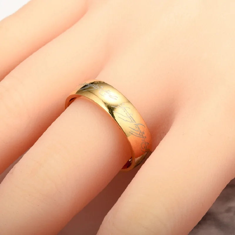 6MM Stainless Steel Laser Engraving Exquisite Couples Wedding Rings, Men And Women Fashion Movie Jewelry Gifts Wholesale