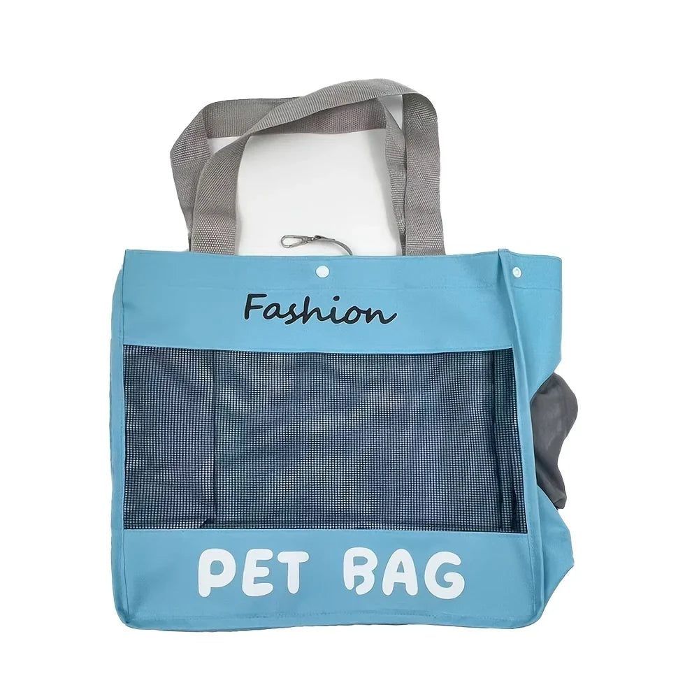Fashion Portable Pet Tote Bag Breathable Mesh Cat Dog Shoulder Bag Outdoor Travel Handbag Small Puppy Kitten Transport Bag