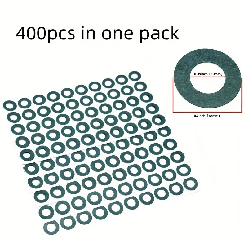 400 Pieces of Self-Adhesive Solid/Hollow 18650 Battery Insulation Pads, 18650 Battery Insulation Rings, 18650 High-Density Paper, Insulation Pad Circles, Single-Sided Adhesive Batteries