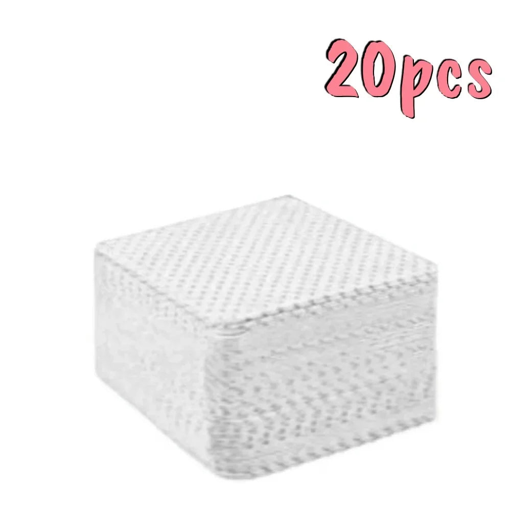 20/600pcs Lint-Free Nail Wipes Gel Cleansing Tissues Aluminum-Free Nail Polish Remover Pads for NaiArt Beauty Cleaning Care Tool