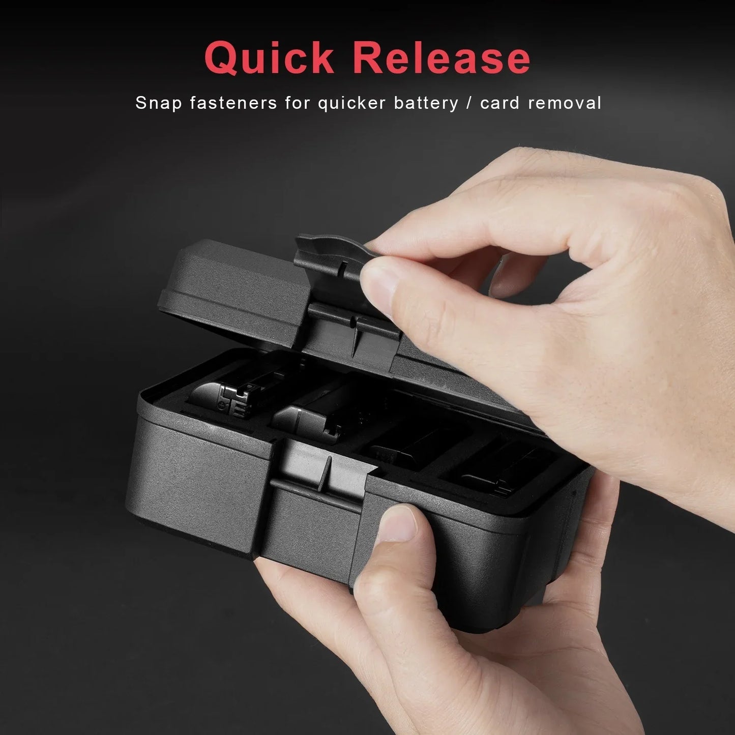 FOMITO Portable Camera Battery Case Memory Card Organizer Holder Waterproof Storage box for Canon Nikon Sony NP-FZ100 Battery