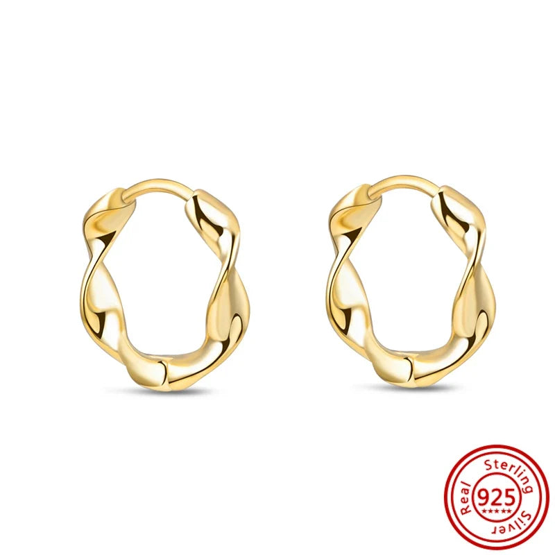 Hot Sale 925 Sterling Silver Heart Earrings Fit Original Charms Hoop Earrings For Women Girls Stud Earring Fine Jewelry Gifts