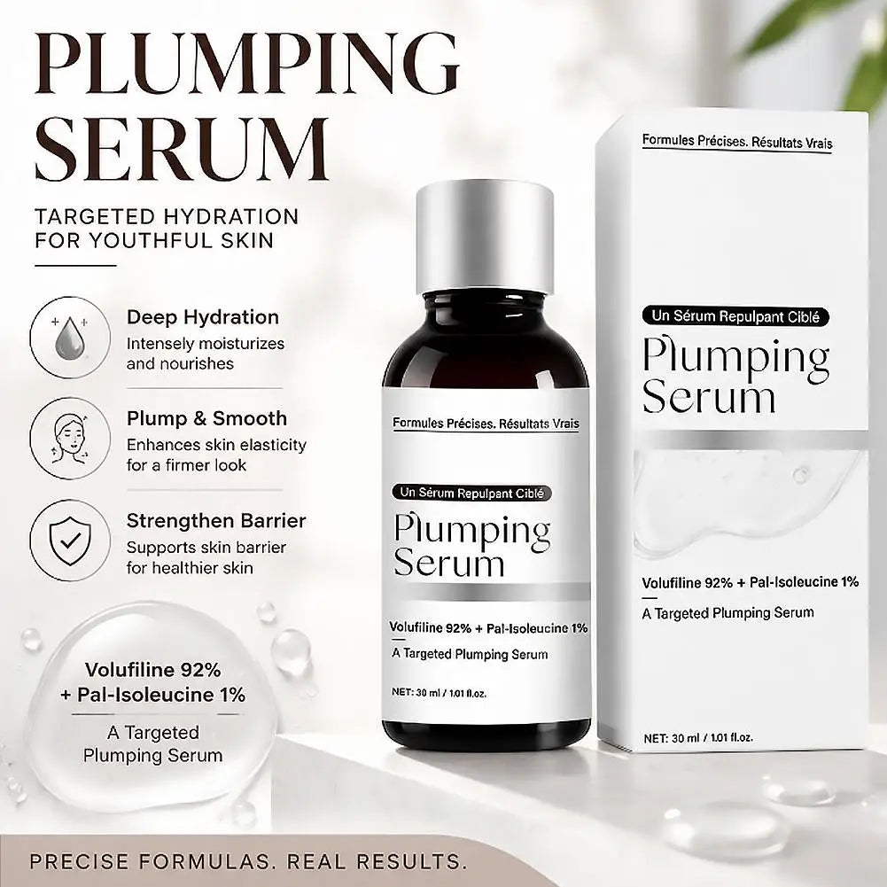 Volufiline 92% + Pal-Isoleucine 1% Plumping Serum with Niacinamide Plumping Anhydrous Skin Radiance Boosting Facial Serum 30ml