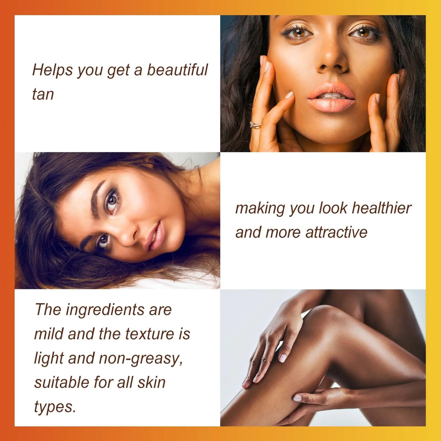 Self Tanning Cream Fake Tan Natural Glow Body Bronzing Nourishing Skin Summer Long Lasting Coloring Bronze Cream Sunless Tanner