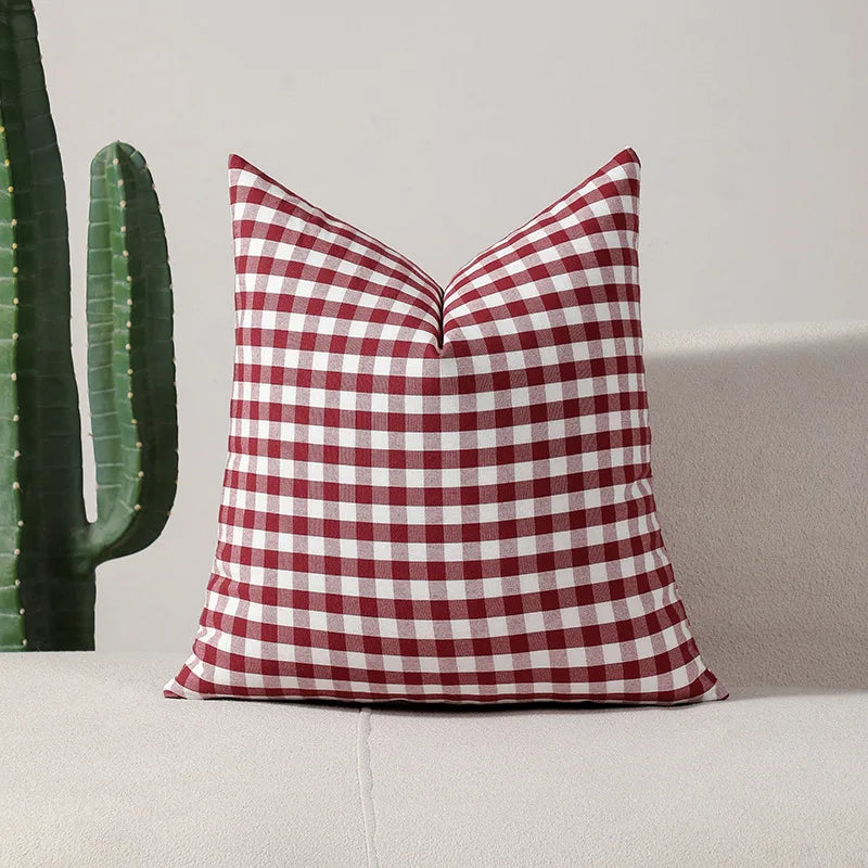 Classical Striped Cushion Cover 45x45cm Hawthorn Red Ivory Recycle Polyester Fabric Pillow Cover Indoor Outdoor Home Decoration