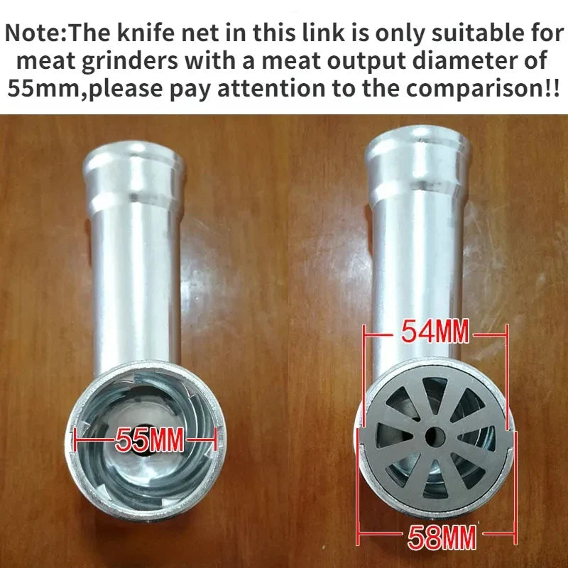 Meat Grinder Pinion Mixer Spare Parts Meat Grinder Knife Stainless Steel Grille for Food Grinder Accessories Kitchen Tool