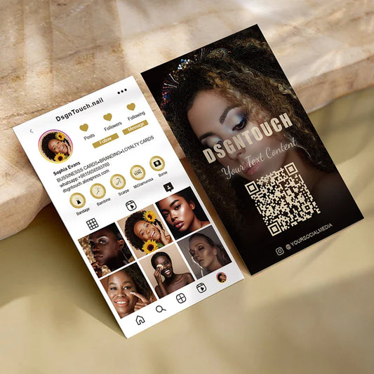 DsgnTouch Instagram Custom QR Card Review Customized Visit Lash Virtual Business Product Cards Beauty Personalized For Business