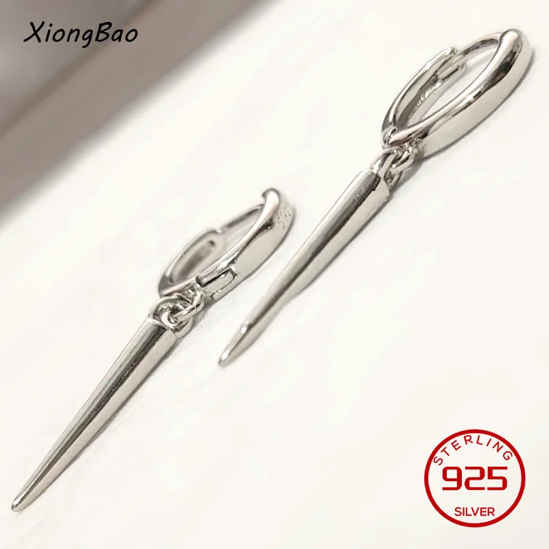 925 Sterling Silver Earrings New Women Elegant Temperament Sterling Anniversary Gift Fashion Jewelry Accessories Geometric Ears