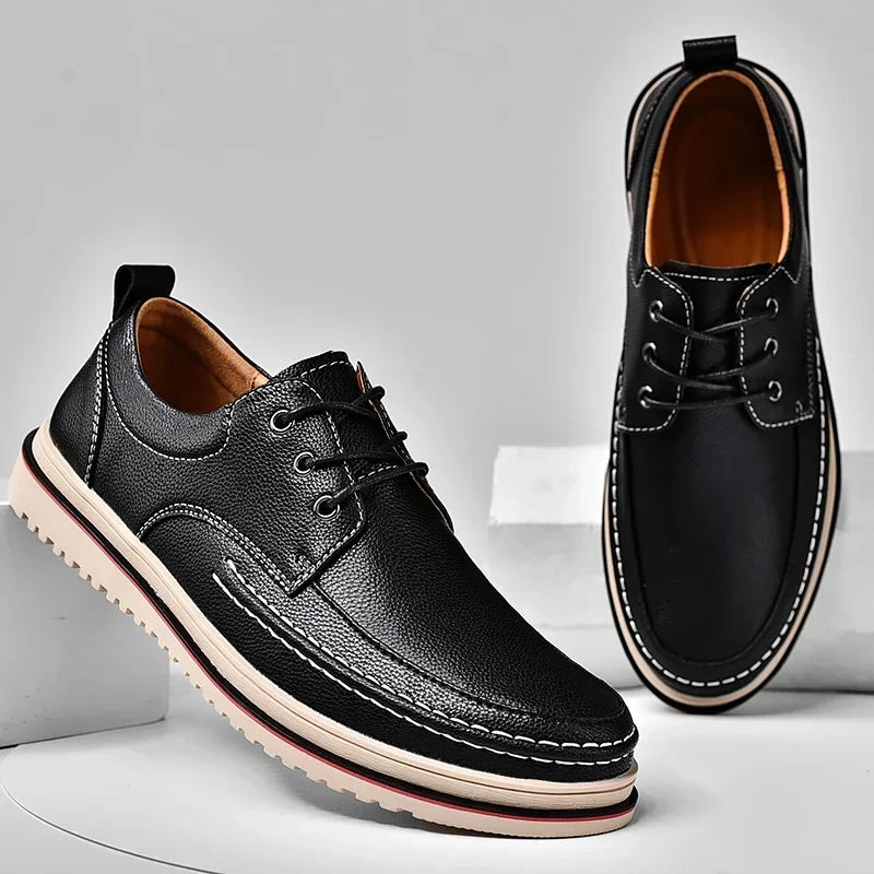 Leather Men Oxfords Shoes Handmade Italian Mens Casual Shoes  Brand Leisure Male Loafers