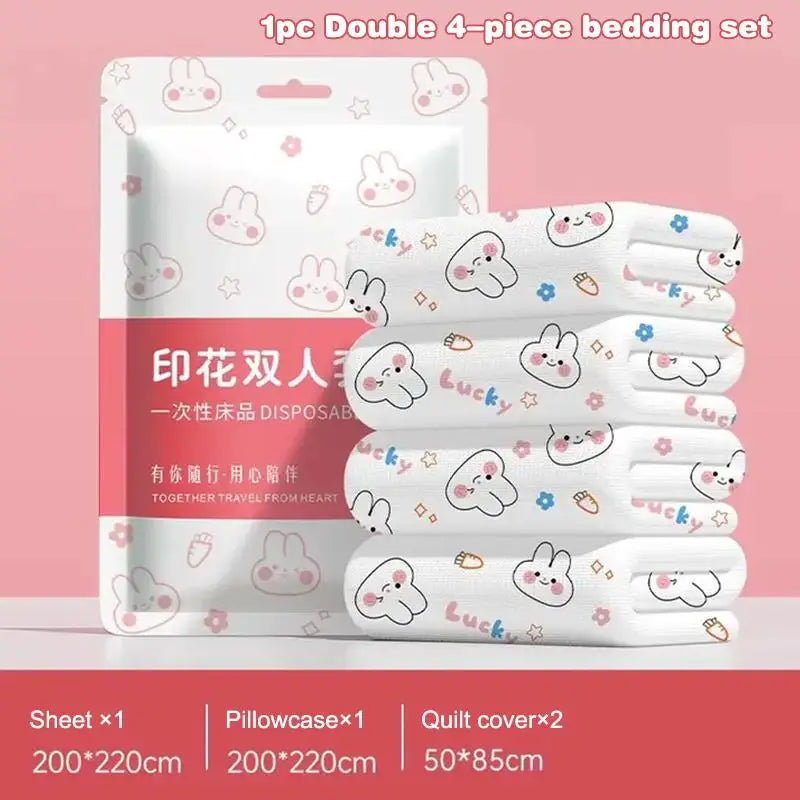 Extra Thick Disposable Bedding Set for Surgery Hotel Guest Room Nonwoven  Sheet Duvet Cover Travel