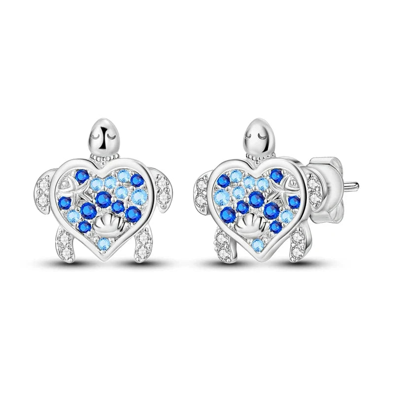 Original 925 Sterling Silver Colorful Cute Animal Pet Stud Earrings For Women Collocation For Girlfriend Birthday Gift