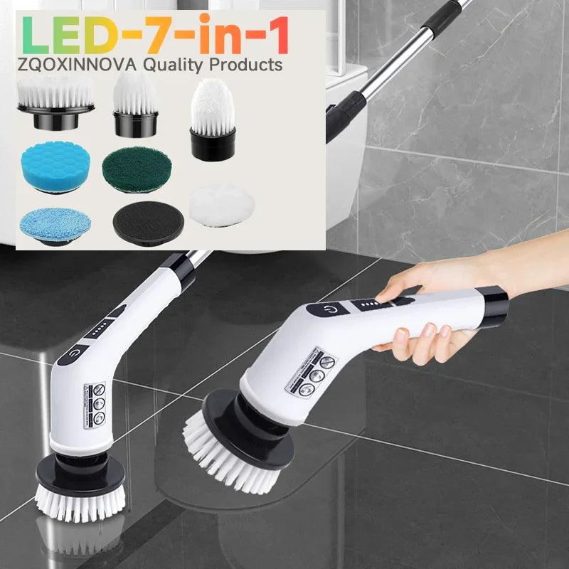 Cordless Household Spin Scrubber Kitchen Gadgets Hair Brushes Bathroom Broom Toilet  Multipurpose Cleaning Brush  Electric Mops