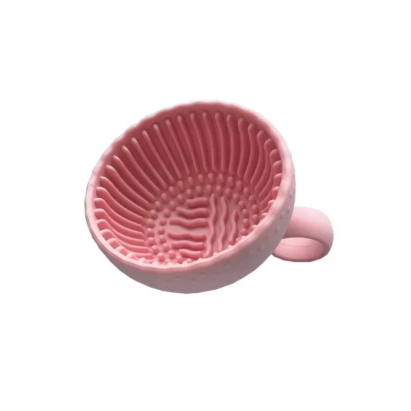 Silicone Makeup Brush Cleaner Folding Powder Puff Cleaning Bowl Eyeshadow Brushes Washing Soft Mat Beauty Tools Scrubber Box