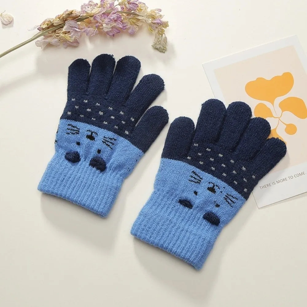 3- 10Years Old Fashion Warm Winter Gloves Coldproof Candy Color Children Mittens Soft Elastic Gloves Outdoor