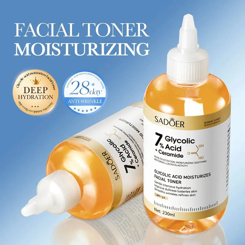 Toner SADOER Glycolic Acid Soothing Moisturizing Serum Improves Dirty and Dry Skin Fine Lines