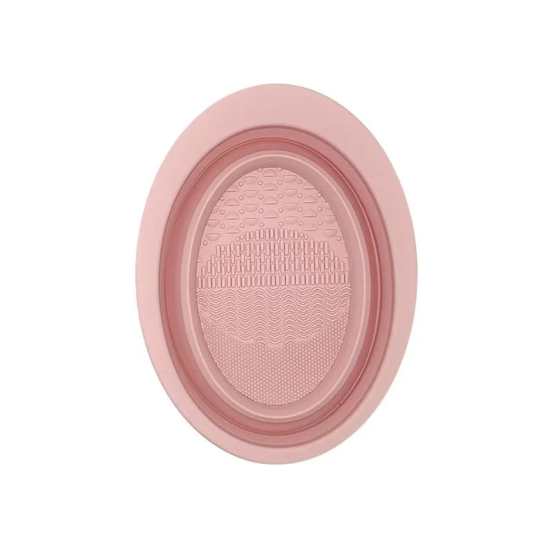 Silicone Makeup Brush Cleaner Folding Powder Puff Cleaning Bowl Eyeshadow Brushes Washing Soft Mat Beauty Tools Scrubber Box