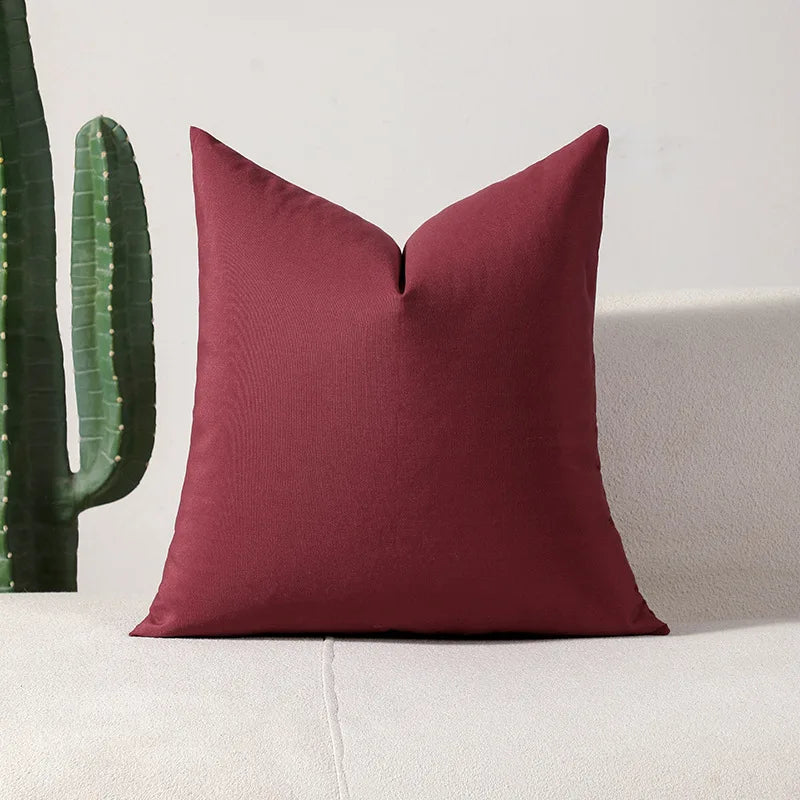 Classical Striped Cushion Cover 45x45cm Hawthorn Red Ivory Recycle Polyester Fabric Pillow Cover Indoor Outdoor Home Decoration