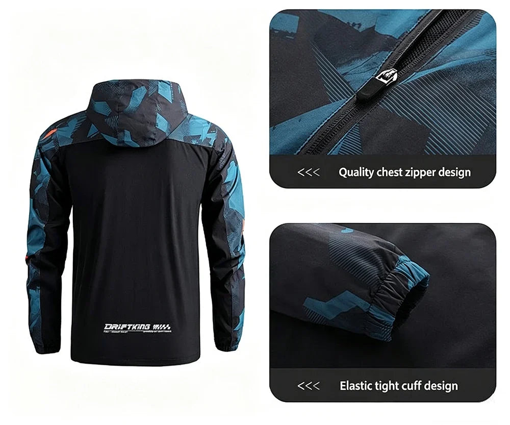 FOXRIDE RACING Men's Windbreaker Cycling Road Mountain Bike Jackets Man Chubasquero Ciclismo Hombre Bicycle Clothing MTB Jacket