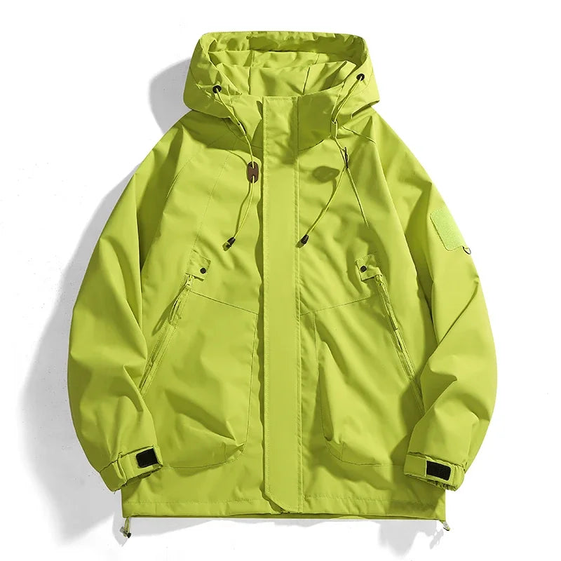 CHRLCK Unisex Outdoor Waterproof Jacket Windbreaker Coat Autumn Breathable Fishing Camping Windproof Jackets Men Women Clothing