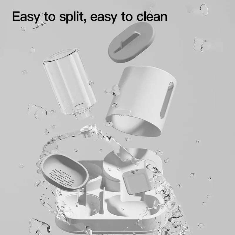 Automatic Gravity Cat Water Dispenser Feeder Spill-Proof Large Capacity One-Piece Design Pet Supplies