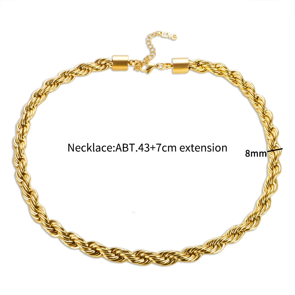 Stainless Steel Heart-shaped Pendant Necklace Metal Waterproof Jewelry For Women