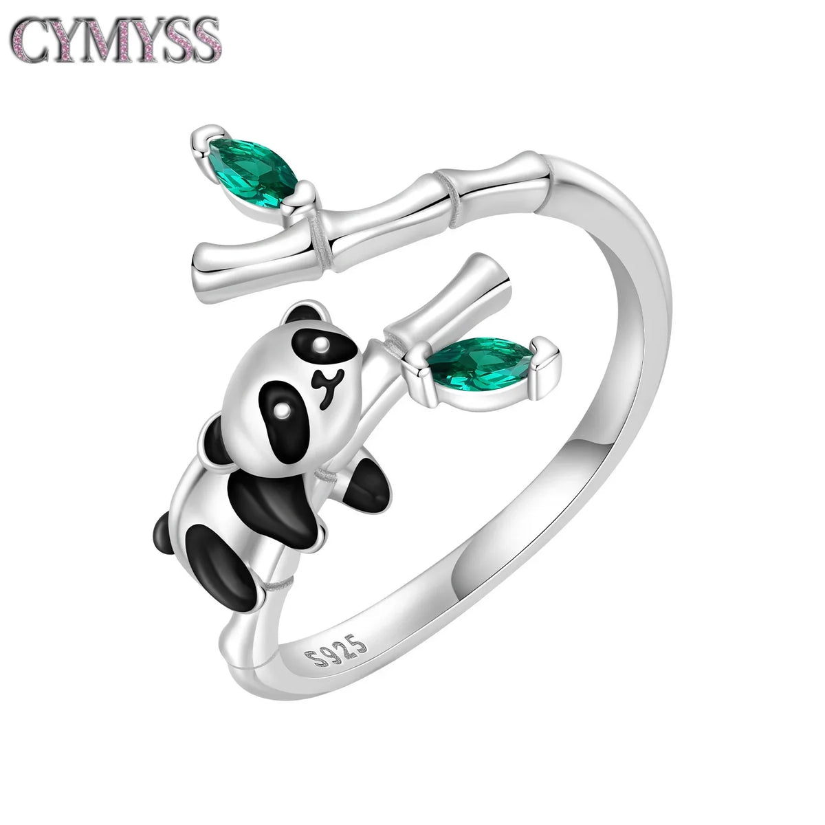 Original 925 Sterling Silver Open Ring Exquisite Panda Dolphin Adjustable Ring Original Daily Fine Jewelry Women Birthday Gifts