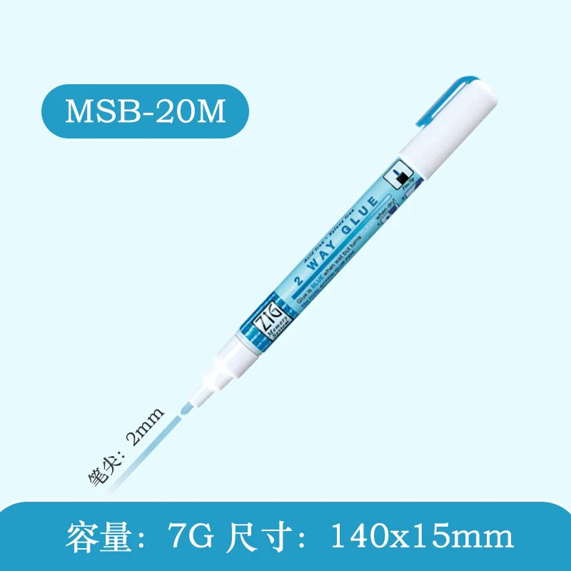 Japan Kuretake Zig 2 Way Glue Pen(1mm/2mm/4mm/15mm) , Adhesive for Professional,Artists, Crafting, Scrapbooking, Gift Card