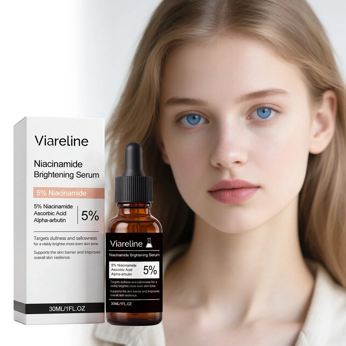 5% Niacinamide Brighten Serum Fade Dark Spots Even Skin Tone Improve Dullness Shrink Pores Moisturizing Hydration Sensitive Skin