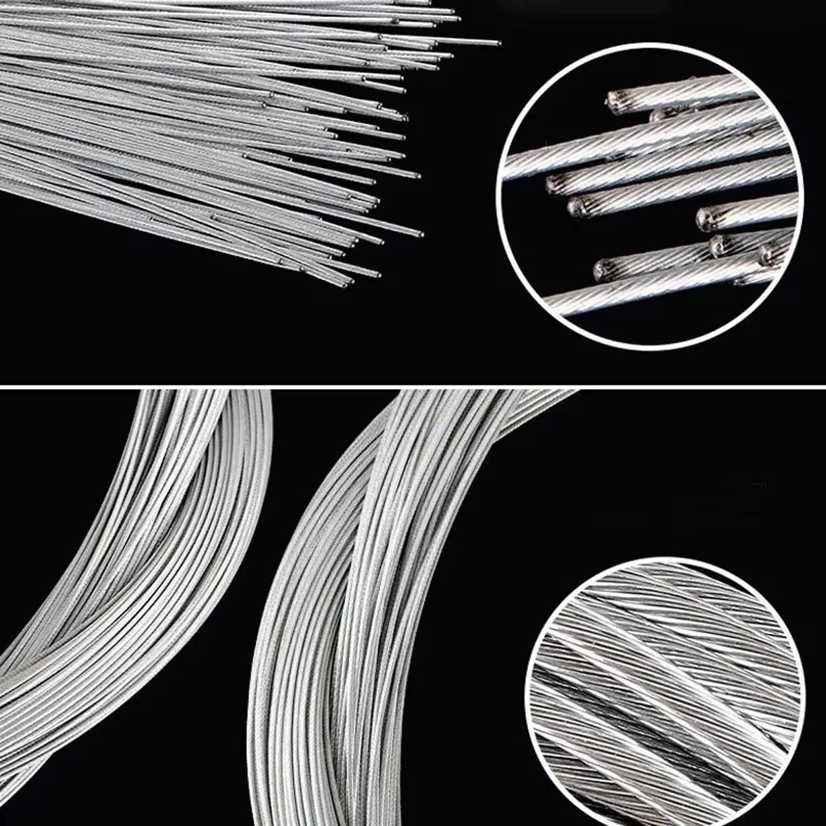 1/5/10PCS 2M MTB Bicycle Brake Line Bicycle Speed Line Fixed Gear Shifter Gear Brake Cable Set Core Inner Wire for MTB Road Bike