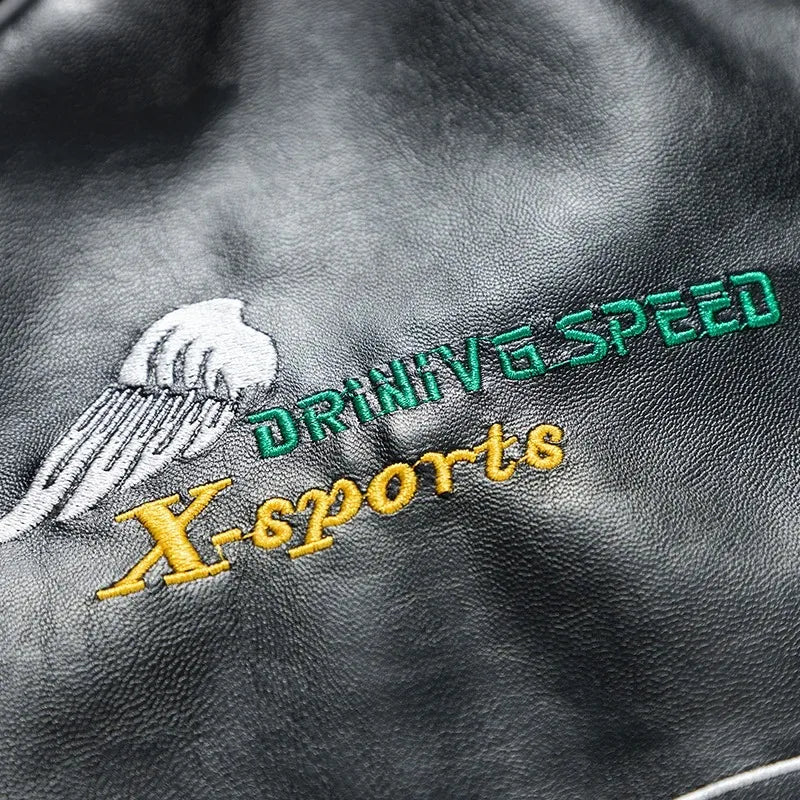 Spring Autumn New Men's Motorcycle Wear Fashion Brand PU Leather Jacket Moto Bike Jackets Thin Fashion Coat Embroidery Hip Hop