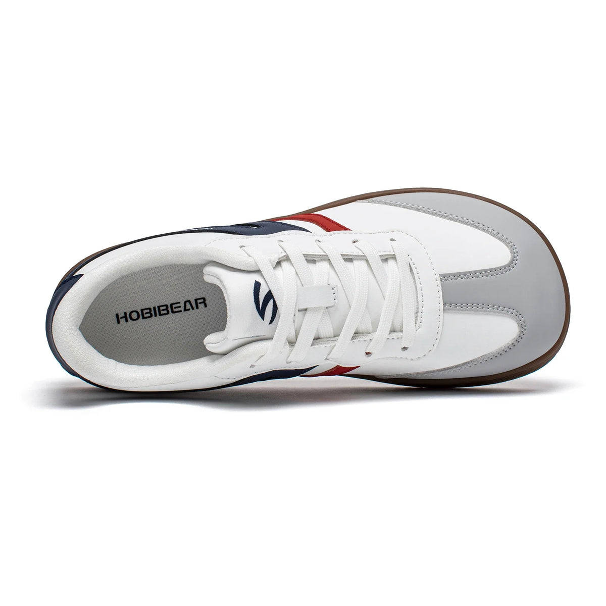 HOBIBEAR Unisex Wide Toe Shoes Artificial Leather Sneakers Casual Lace Up Retro Fashion Shoes for Women Men