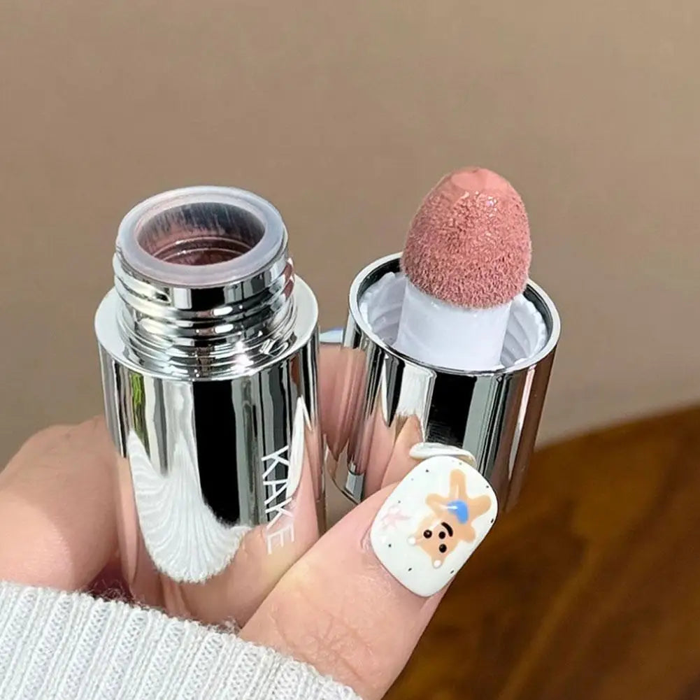4 Colors Moisturizing Sponge Head Blusher Liquid Blush Stick Cheek Lip Milk Highlighter Natural Pink Rouge Matte Brighten Makeup