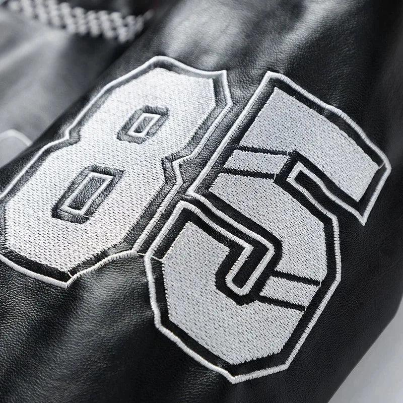Spring Autumn New Men's Motorcycle Wear Fashion Brand PU Leather Jacket Moto Bike Jackets Thin Fashion Coat Embroidery Hip Hop