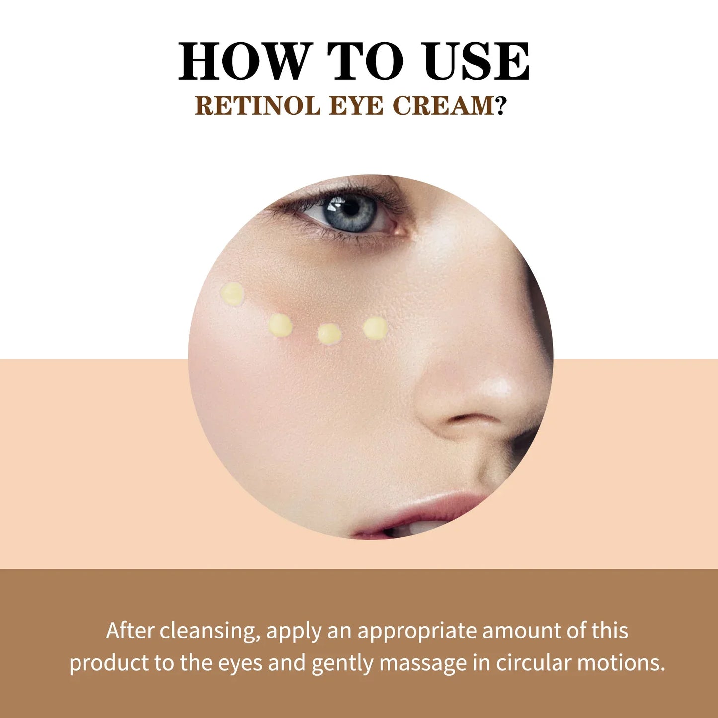 Retinol Eye Cream Anti Wrinkles,Anti Puffiness Remove Dark Circle Eye Bag Hyaluronic Acid Moisturize Peptides Soothe Skin Care