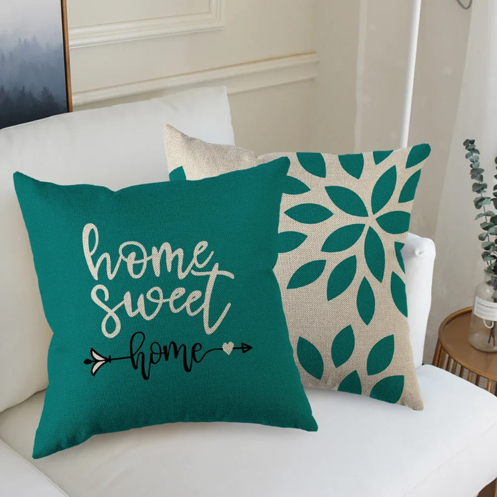 4Pcs Linen Square Cushion Cover,single-sided Printed Pillowcase ,Home Decor ,Room Decor,Living Decor,Bedroom Decor