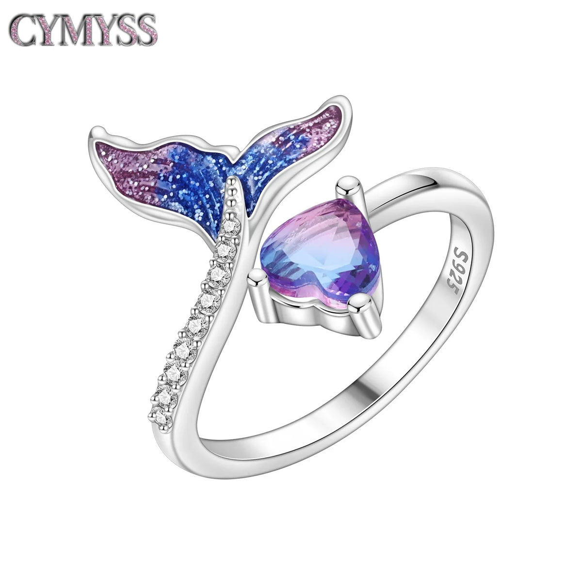 Original 925 Sterling Silver Open Ring Exquisite Panda Dolphin Adjustable Ring Original Daily Fine Jewelry Women Birthday Gifts