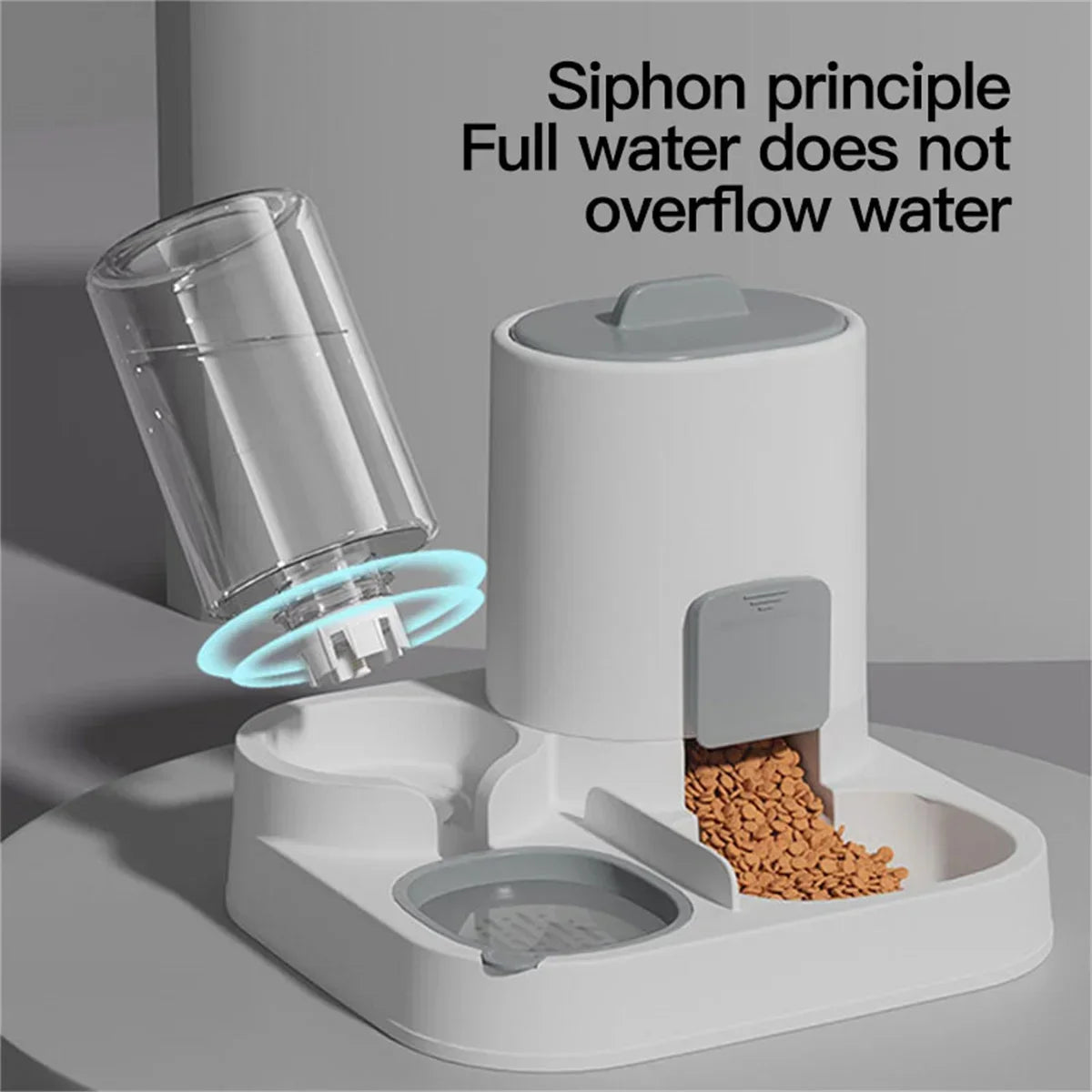 Automatic Gravity Cat Water Dispenser Feeder Spill-Proof Large Capacity One-Piece Design Pet Supplies