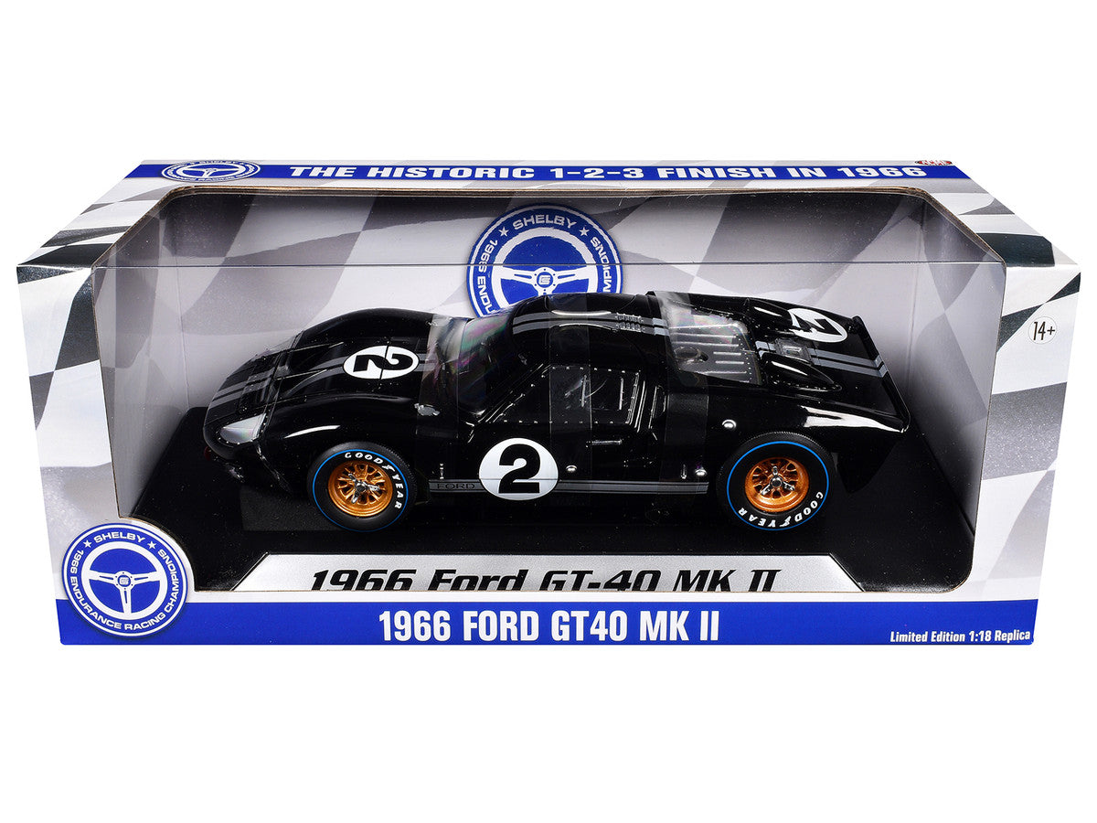 Ford GT40 MKII #2 Bruce McLaren - Chris Amon "Shelby American" Winner "24 Hours of Le Mans" (1966) "60th Anniversary of Historic 1-2-3 Finish" Series 1/18 Diecast Model Car by ACME