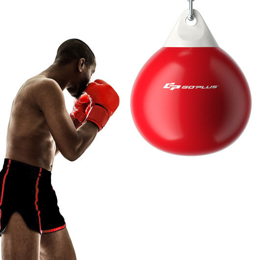 18 Inch 110 Pound Heavy Punching Water Aqua Bag with Adjustable Metal Chain-White