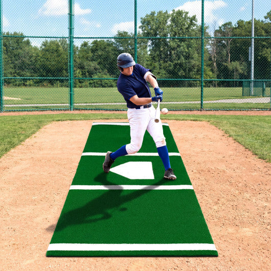 Softball Pitching Mat 10 x 3 Feet Softball Training Aid-Red