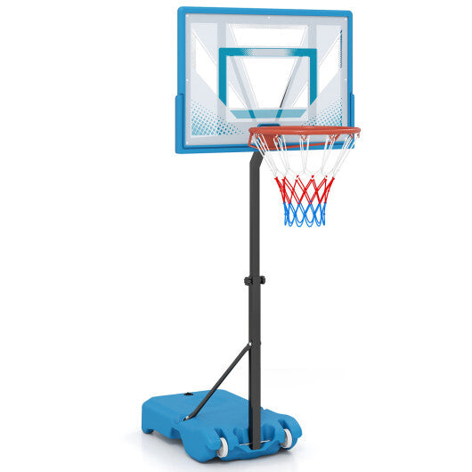 Pool Basketball Hoop with 3-Level Adjustable Height and Weighted Base