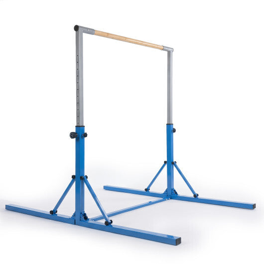 Foldable Gymnastics Bar for Kids with 3-Level Adjustable Heights-Green