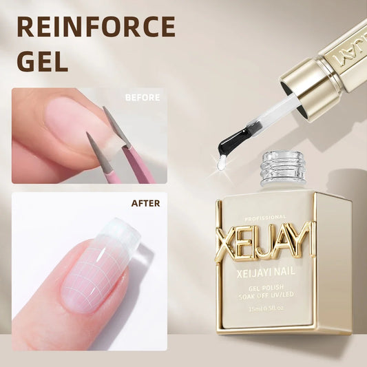 15ml 3-in-1 Clear Hard Builder Gel - Professional Nail Extension, Strengthening & Repair Formula UV/LED Curable